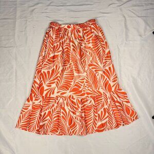 Mlle Gabrielle Orange Printed Skirt